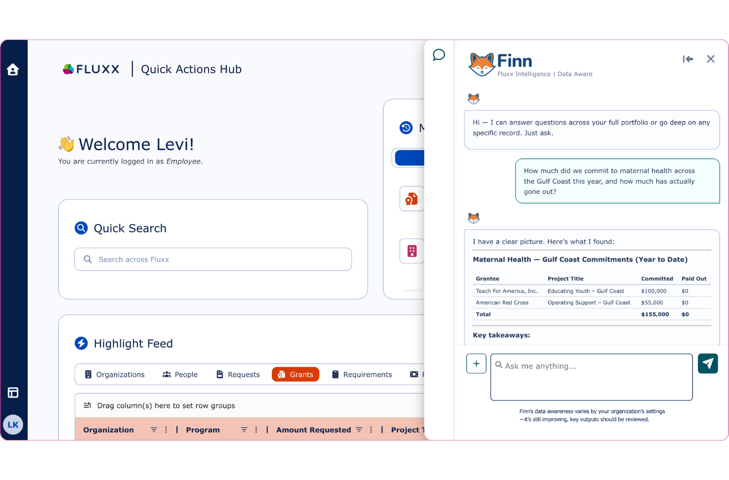 Finn — AI-powered grants intelligence